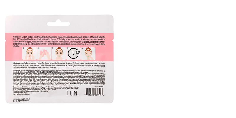 Kiss New York Magic Gel - Máscara para Lábios 7g